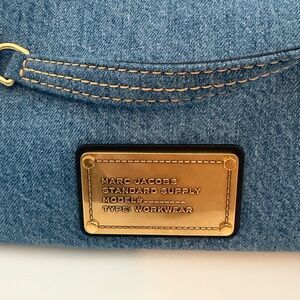 Marc Jacobs Blue Denim Bag with Gold Accents